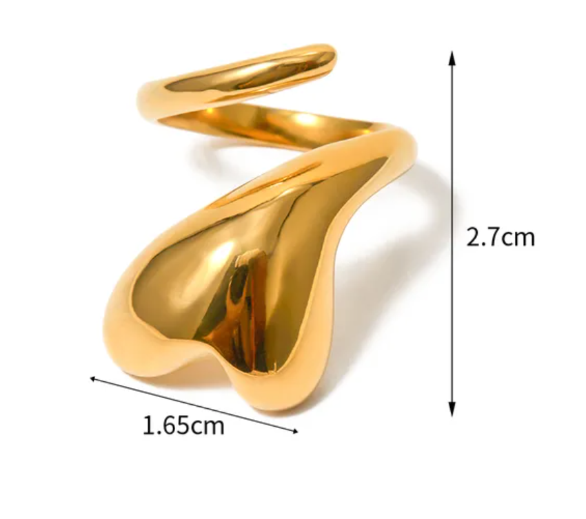 Anillo Corazón Chunky