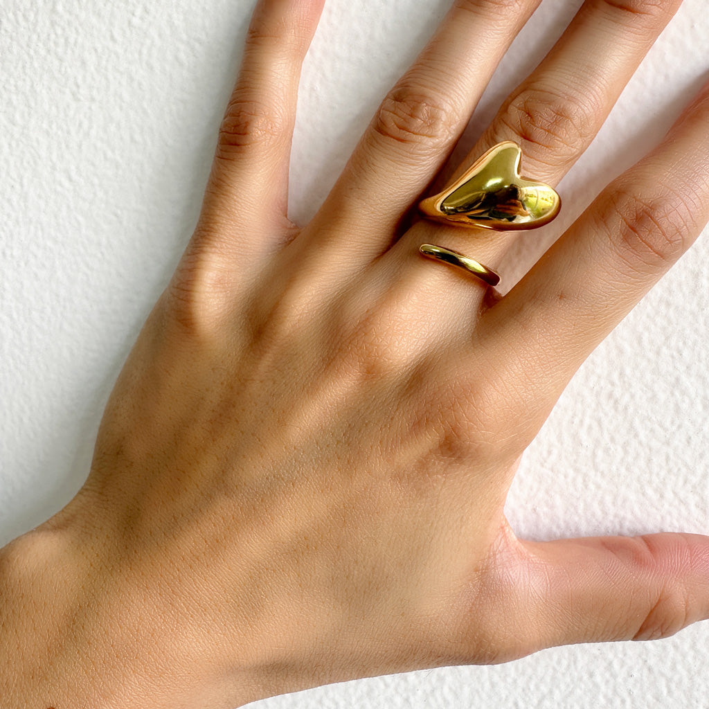 Anillo Corazón Chunky