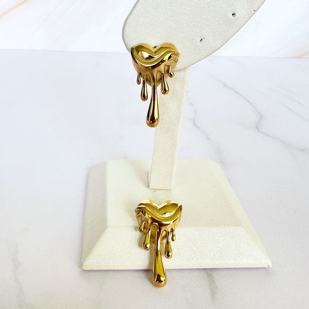 Aretes Corazón Drip